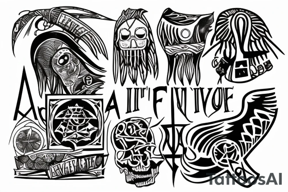 I’ll live forever written in a ankh tattoo idea