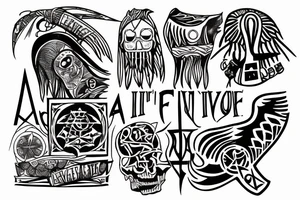 I’ll live forever written in a ankh tattoo idea