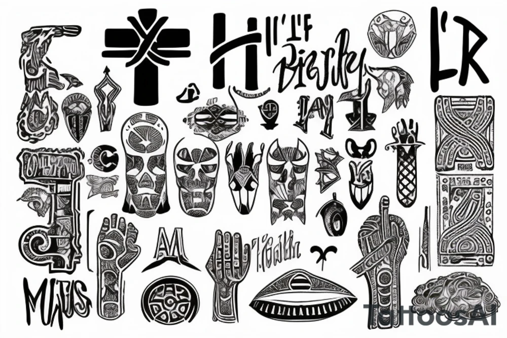 I’ll live forever written in a ankh tattoo idea
