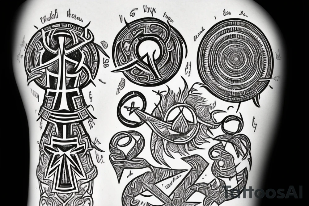 I’ll live forever written in a ankh tattoo idea