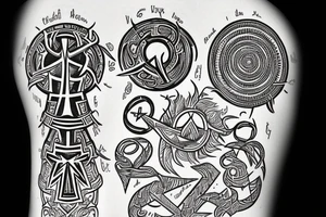 I’ll live forever written in a ankh tattoo idea