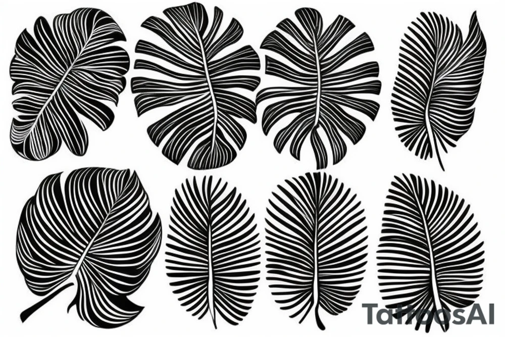 Monstera pot plant tattoo idea