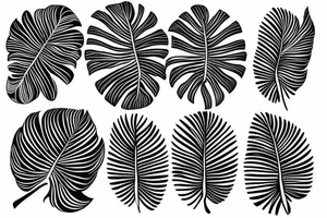 Monstera pot plant tattoo idea