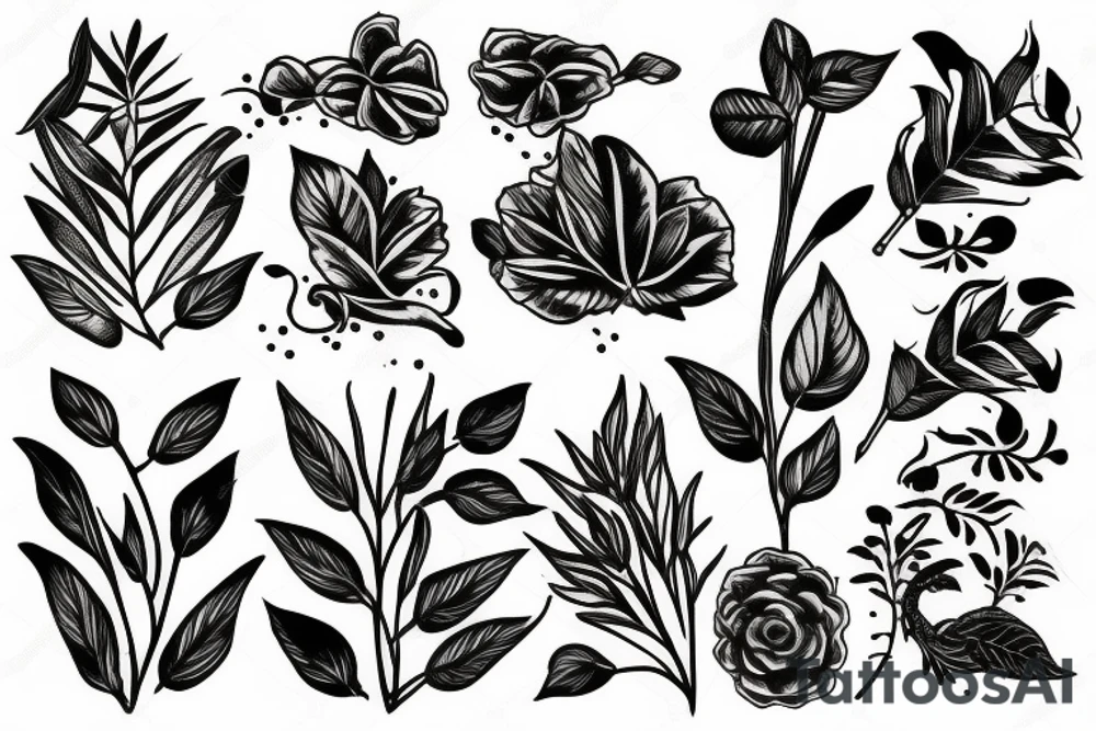 pot plant tattoo idea
