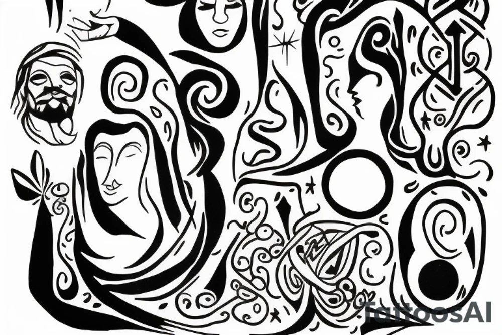 Spiritual Oneness, Singularity of soul , Connectedness tattoo idea