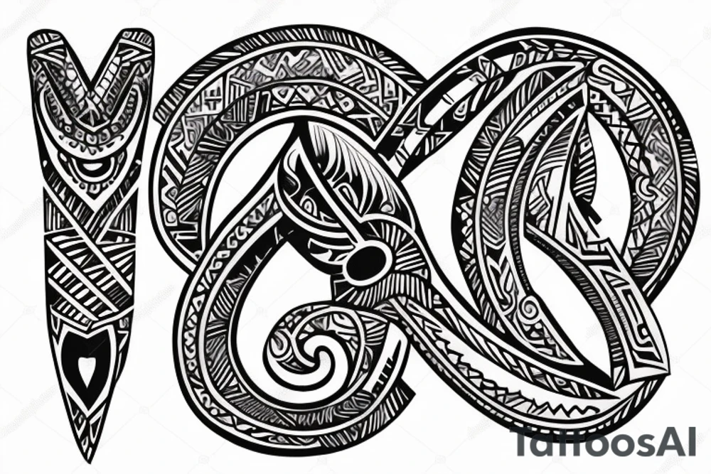 Breast cancer tribal band tattoo idea