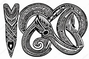 Breast cancer tribal band tattoo idea