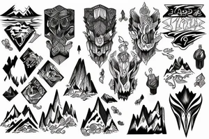 Strong mountain tattoo idea