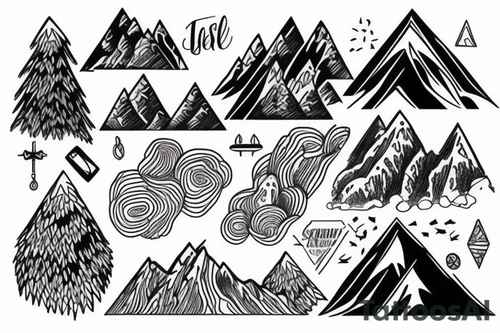 Strong mountain tattoo idea