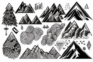 Strong mountain tattoo idea