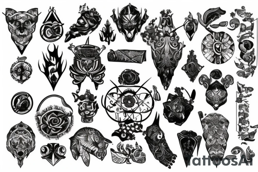 ancient simbols tattoo idea