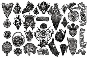 ancient simbols tattoo idea