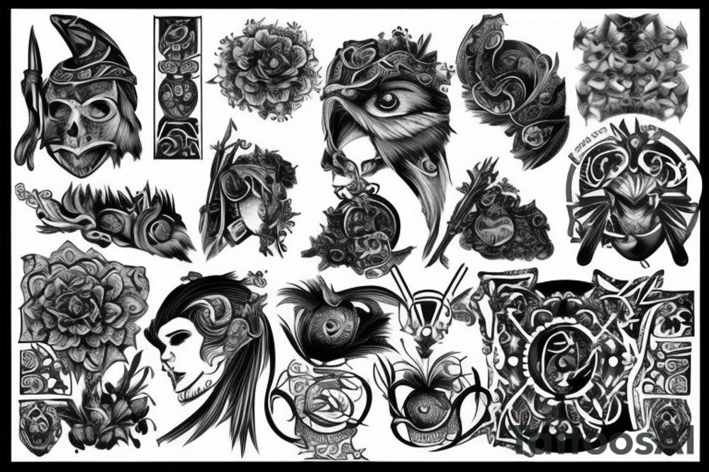 ancient simbols tattoo idea