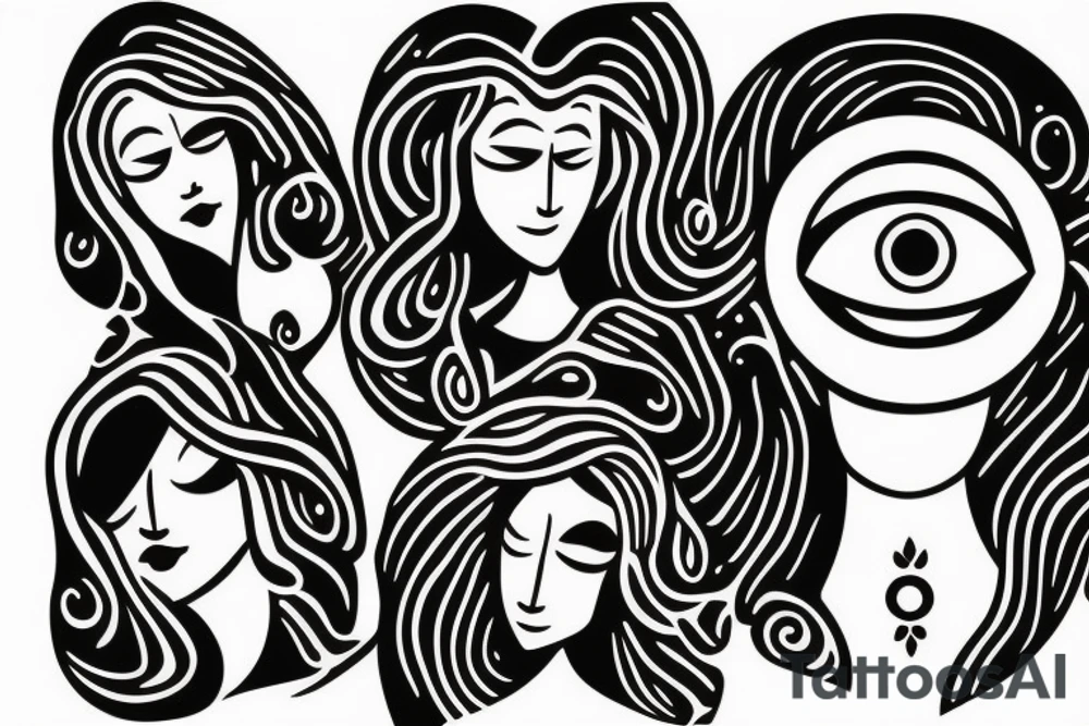 Girl speaking to the moon, and it’s a goddess with a face, and it’s opening her third eye. tattoo idea