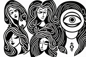 Girl speaking to the moon, and it’s a goddess with a face, and it’s opening her third eye. tattoo idea