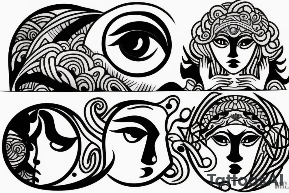 Girl speaking to the moon, and it’s a goddess with a face, and it’s opening her third eye. tattoo idea
