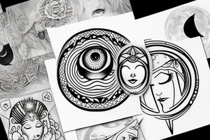 Girl speaking to the moon, and it’s a goddess with a face, and it’s opening her third eye. tattoo idea