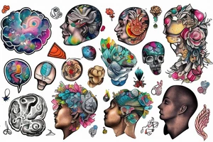 Right brain left brain, left brain is bursting with logic and reason, right brain is bursting with wonder and art and expression. tattoo idea