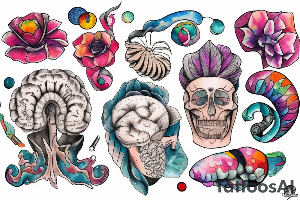 Right brain is bursting with wonder and art and expression. tattoo idea