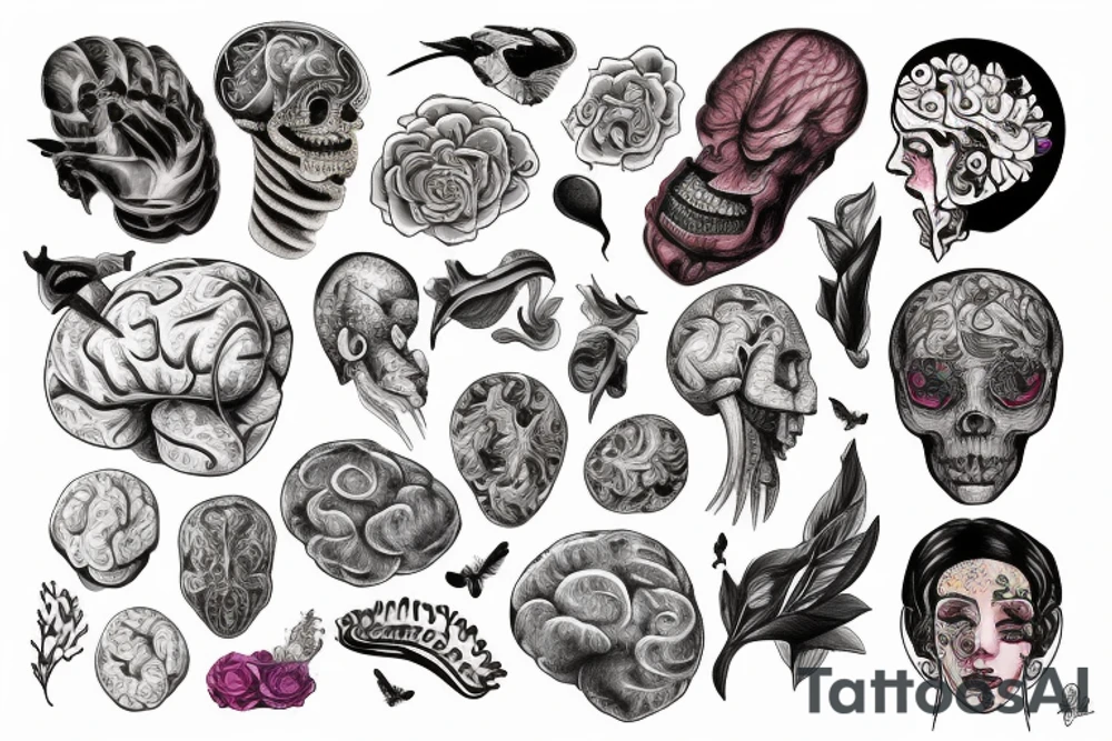 Right brain is bursting with wonder and art and expression. tattoo idea