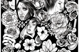 Make a beautiful tattoo on a brush tattoo idea