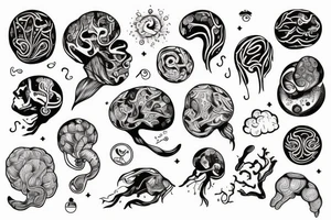 Right brain is bursting with wonder and art and expression. tattoo idea