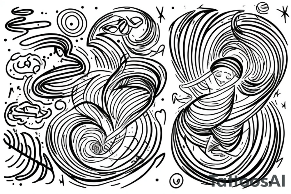 Pulses of light transporting a human being to an unknown dimension. tattoo idea