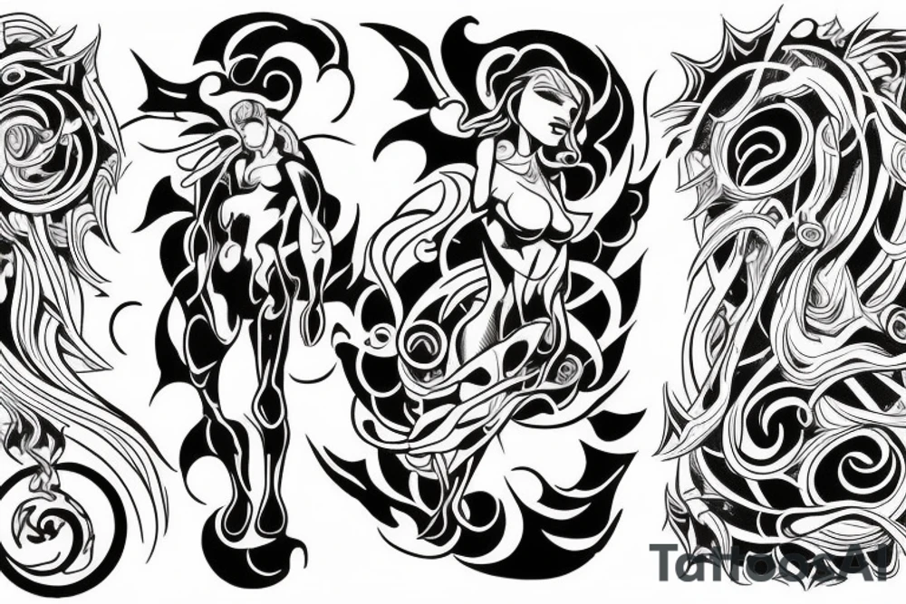 A human being being teleported to an unknown dimension. tattoo idea