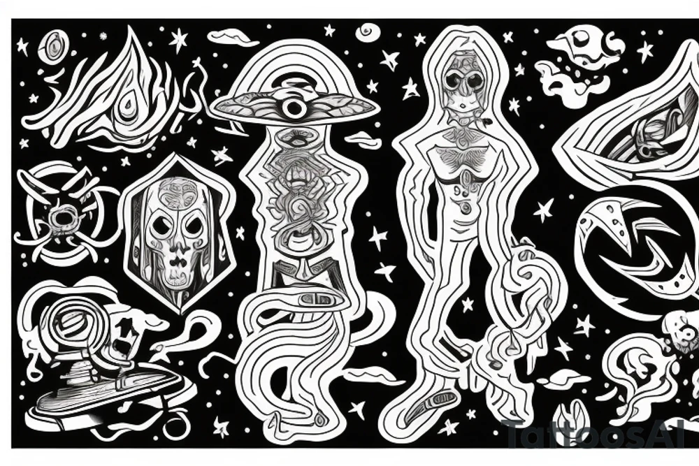 A human being being teleported to an unknown dimension. tattoo idea