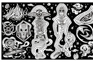A human being being teleported to an unknown dimension. tattoo idea