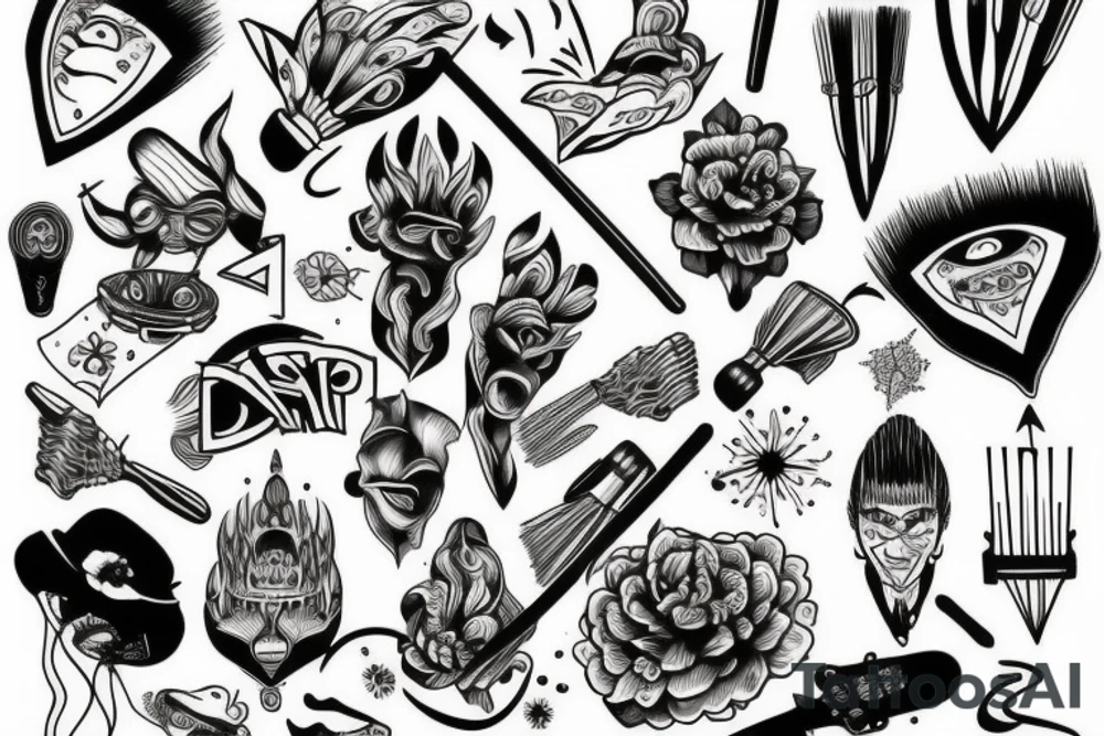 Tattoo on the brush tattoo idea