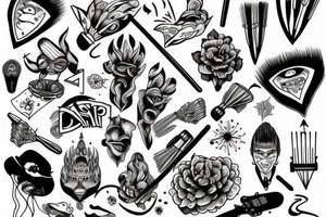 Tattoo on the brush tattoo idea