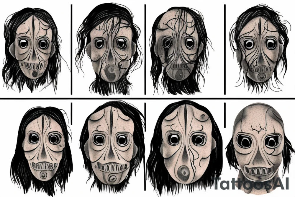 A man with no face standing in the rain tattoo idea