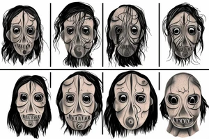 A man with no face standing in the rain tattoo idea