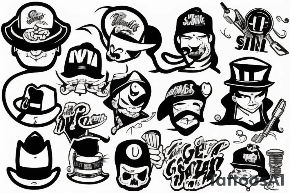 Gangster tough tattoo idea