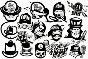 Gangster tough tattoo idea