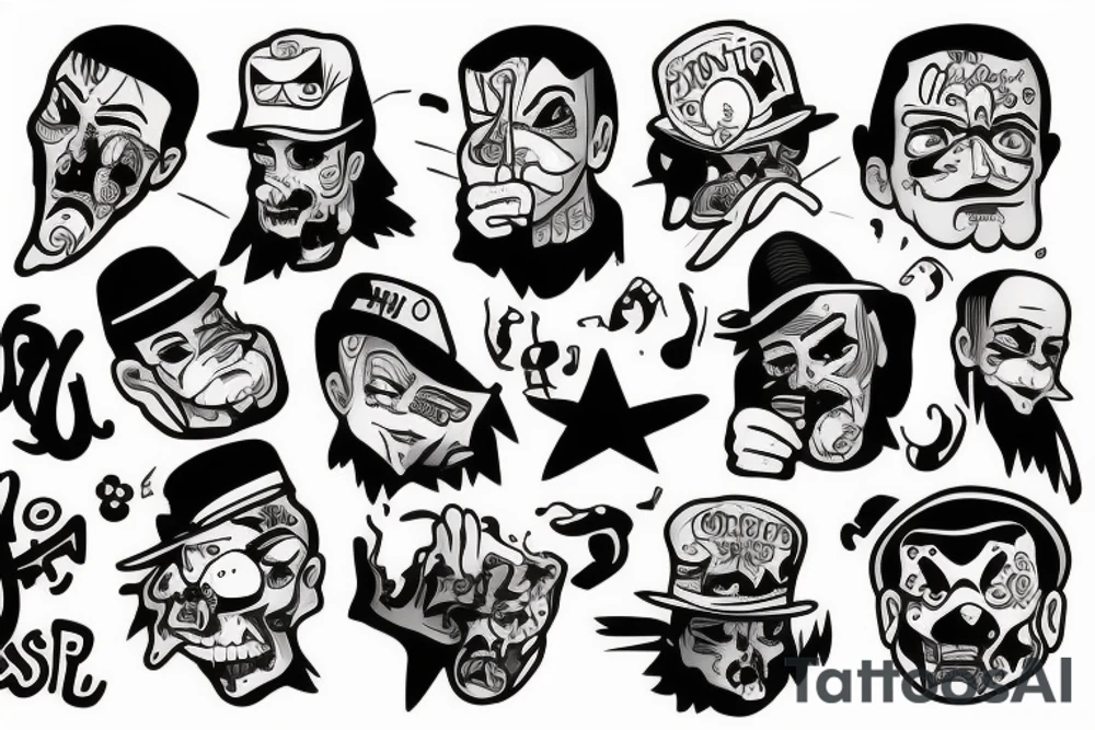 Gangster tough tattoo idea
