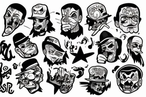 Gangster tough tattoo idea