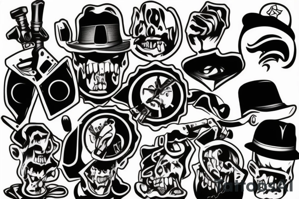 Gangster tough tattoo idea