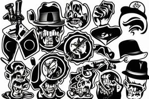 Gangster tough tattoo idea