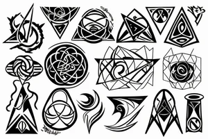 Earth, air, water, fire, aether tattoo idea