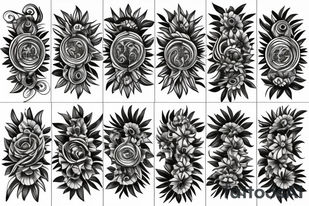 Sunflower and infinity tattoo idea