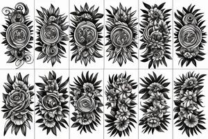 Sunflower and infinity tattoo idea