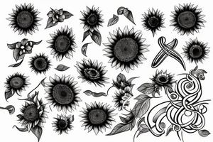 Sunflower and infinity tattoo idea