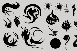 Earth, air, water, fire, aether tattoo idea