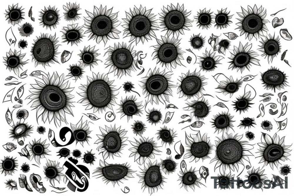 Sunflower and infinity tattoo idea