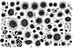 Sunflower and infinity tattoo idea