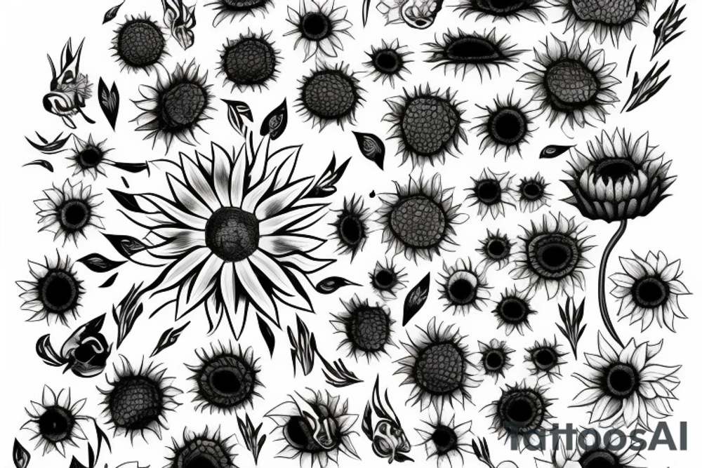 Sunflower and infinity tattoo idea