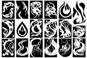 Earth, air, water, fire, aether tattoo idea