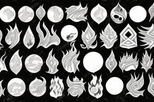 Earth, air, water, fire, aether tattoo idea